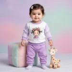 Girls' Millionaire Graphic Sweatshirt & Jogger Set - Purple