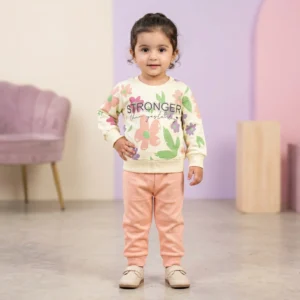 Girls' Floral Sweatshirt & Joggers Set