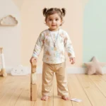 Girls' Bunny Top & Trouser Set - Brown