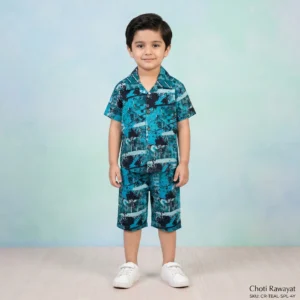 Boys' Geometric Print Shirt & Shorts Set