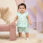 Girls' Bunny Top & Bloomers Set - Sea Green