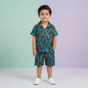 Boys' Number Print Shirt & Shorts Set