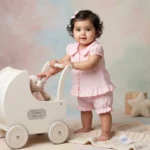 Girls' Polka Dot Top & Bloomers Set - Pink