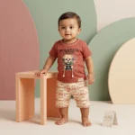 Boys' Dog Graphic Tee & Printed Shorts Set - Red
