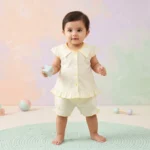 Girls' Polka Dot Top & Bloomers Set - Yellow