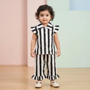 Girls' Black & White Lawn Boutique Set