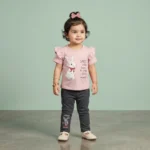 Girls' Bunny Top & Leggings Set - Pink