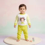Girls' Millionaire Graphic Sweatshirt & Jogger Set - Yellow