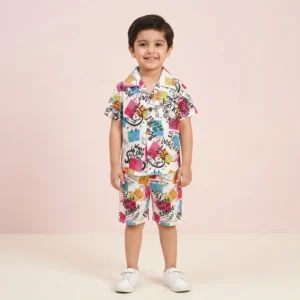 Boys' Pop-Art Shirt & Shorts Set