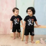 Boys' Muscle Car Cotton Outfit Set - Black