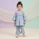 Baby Girls' Floral Tunic & Bell Bottom Set - Blue