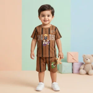 Boys' Skater Bear Stripe Set