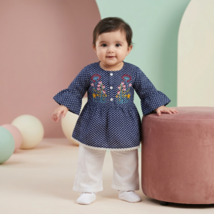 Baby Girls' Floral Peplum & Trouser Set