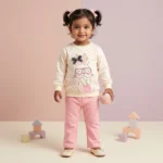 Girls' Bunny Sweatshirt & Jogger Set - Pink