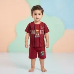 Boys' Skater Bear Stripe Set - Red