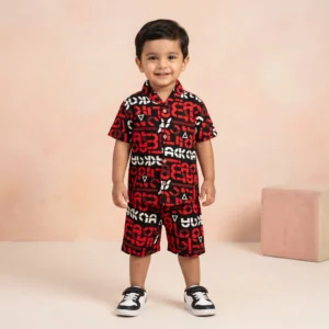 Boys' Bold Typography Shirt & Shorts Set