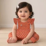 Sweet Bunny Baby Girl Dress Set - Orange