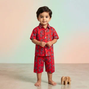 Boys' Typography Shirt & Shorts Set