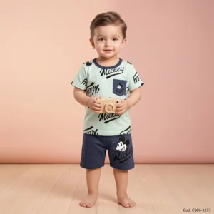 Boys' Mouse Graphic Pocket Tee & Shorts Set