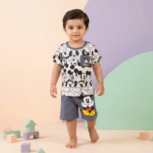 Boys' Mouse Collage Pocket Tee & Shorts Set