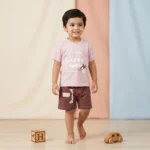 Boys' Teddy Bear Tee & Shorts Set - Pink