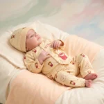 Baby Bear Romper & Beanie Set - Brown