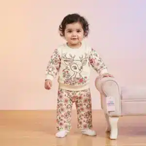 Girls' Deer Sweatshirt & Trousers Set
