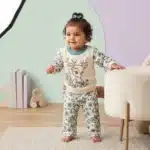 Girls' Deer Sweatshirt & Trousers Set - Green